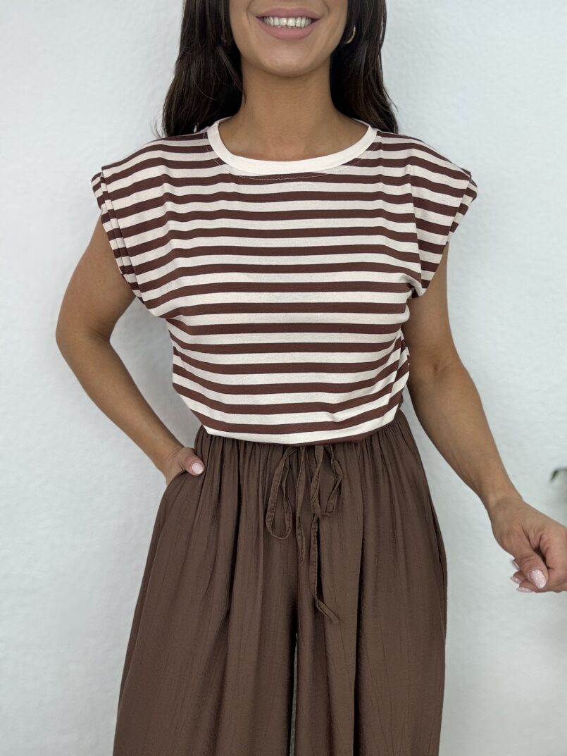 IMG_5293 CAMISETA HOMBRERAS RAYAS MARRON/BEIGE