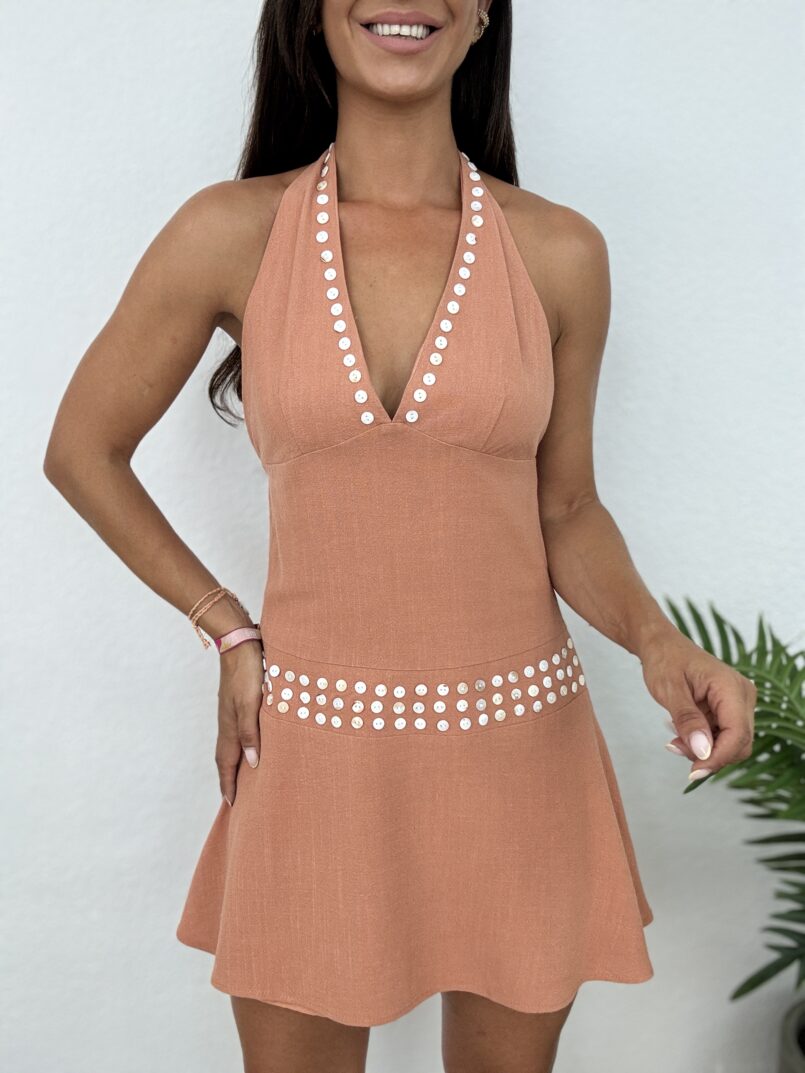 IMG_9377 VESTIDO HALTER BOTONES TEJA