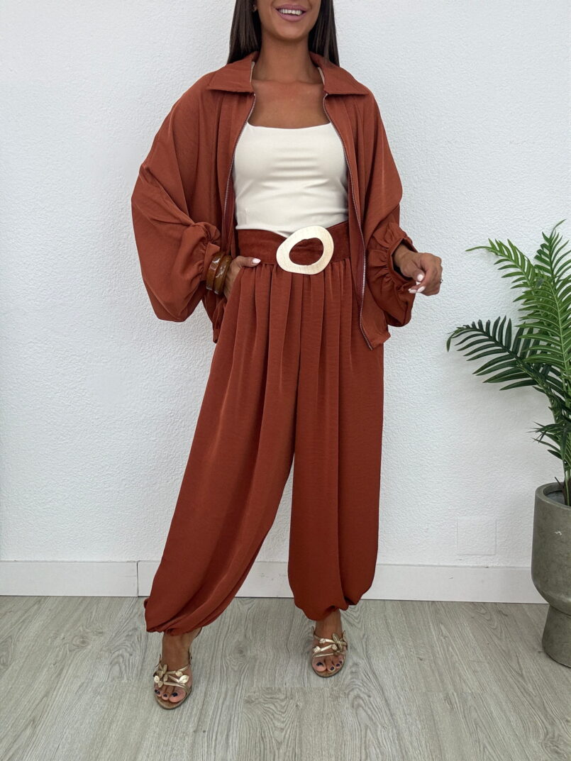 PANTALON BOMBACHO TEJA