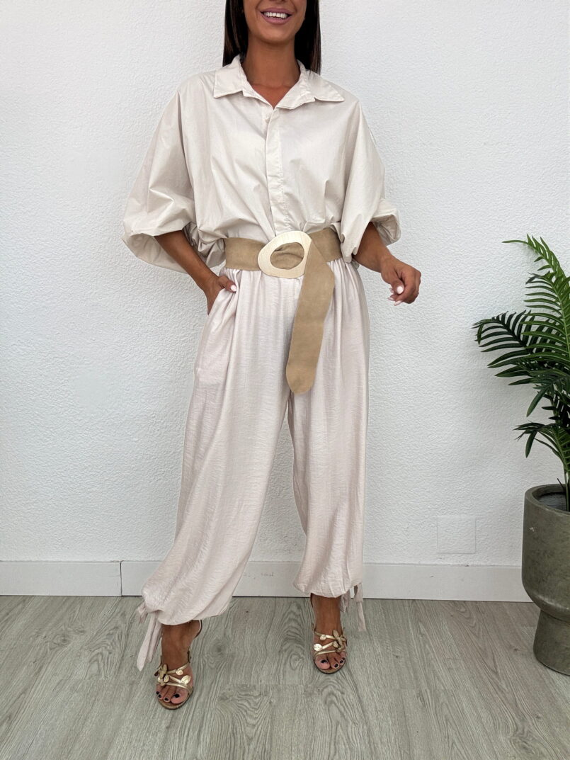 PANTALON BOMBACHO LAZADA BEIGE