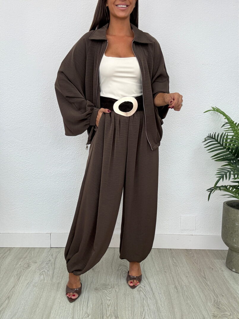 PANTALON BOMBACHO MARRON