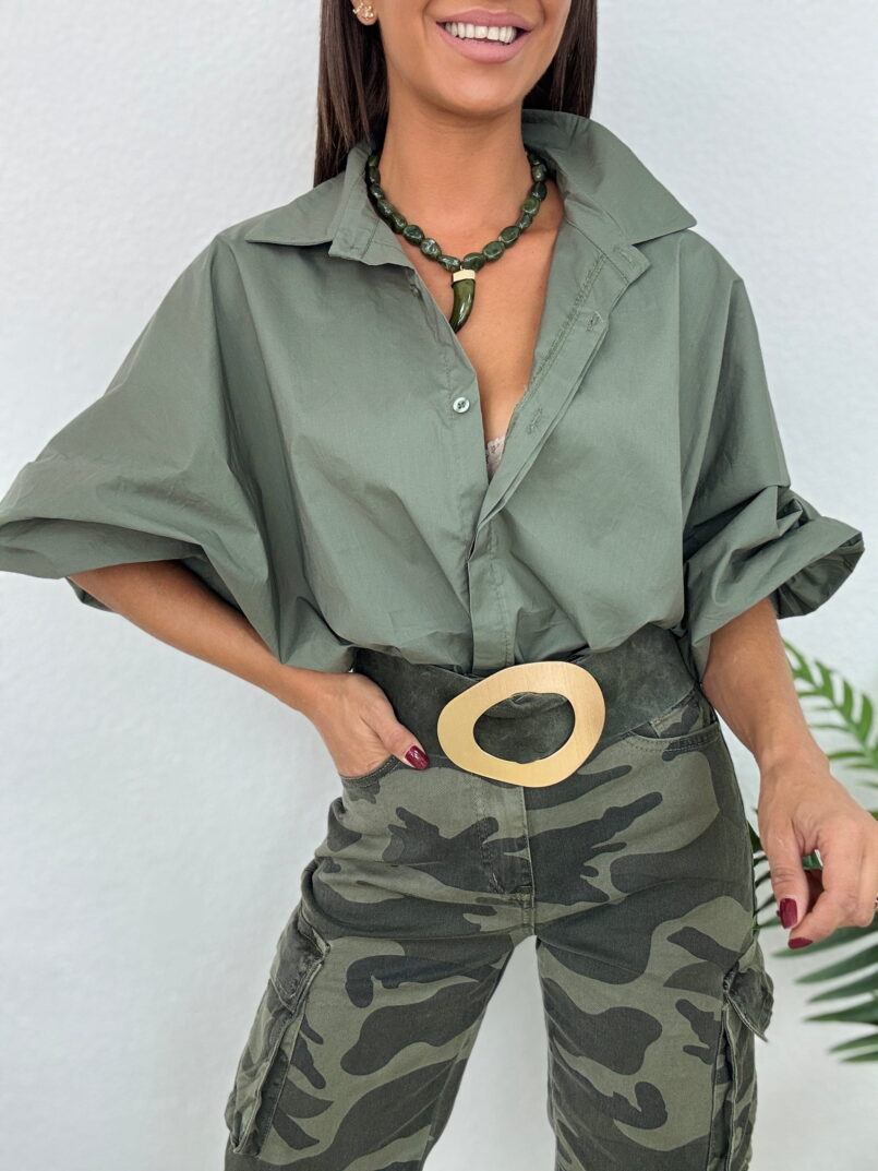 CAMISA ABULLONADA KHAKI