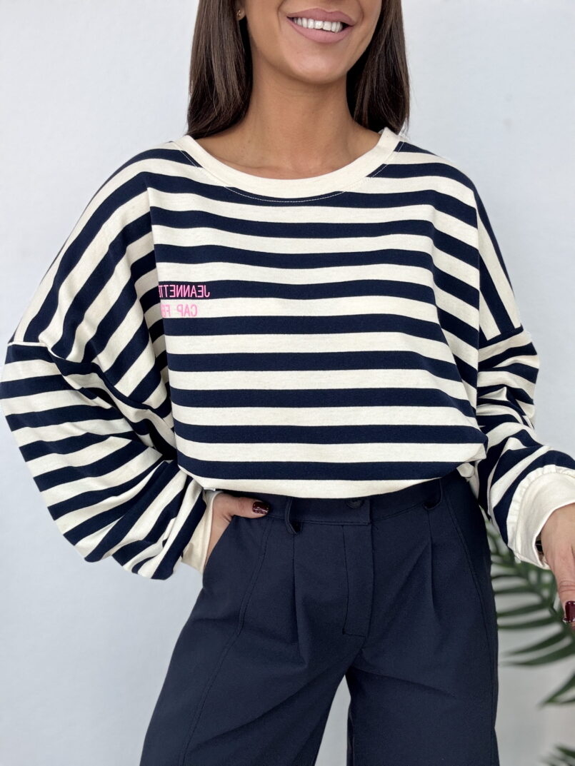 SUDADERA RAYAS JEANNETTE MARINO