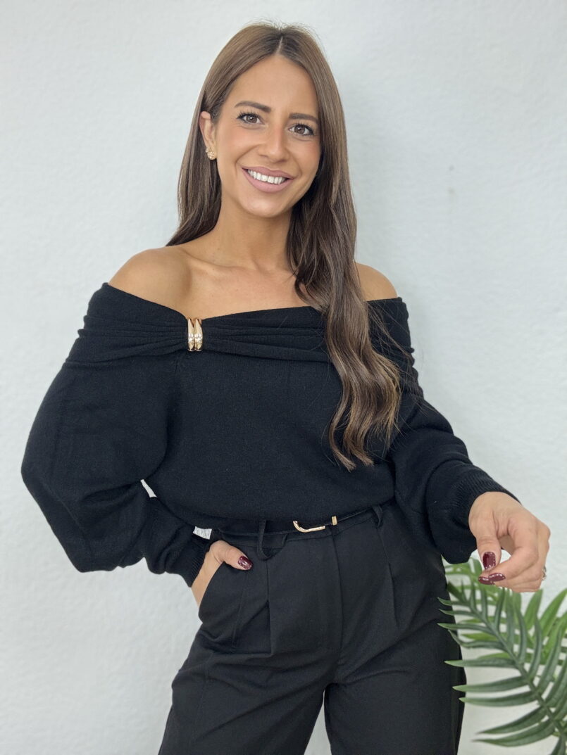 SUETER PUNTO BARDOT NEGRO